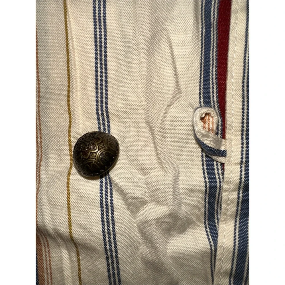 Ralph Lauren King Pillow Shams Pair 2 Ticking Stripe Red Blue Cotton Vintage RL